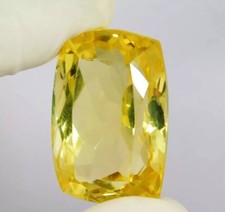 Topazio Giallo Naturale 100-102 Ct Taglio Cuscino Certificato EGL Gemma Sciolta