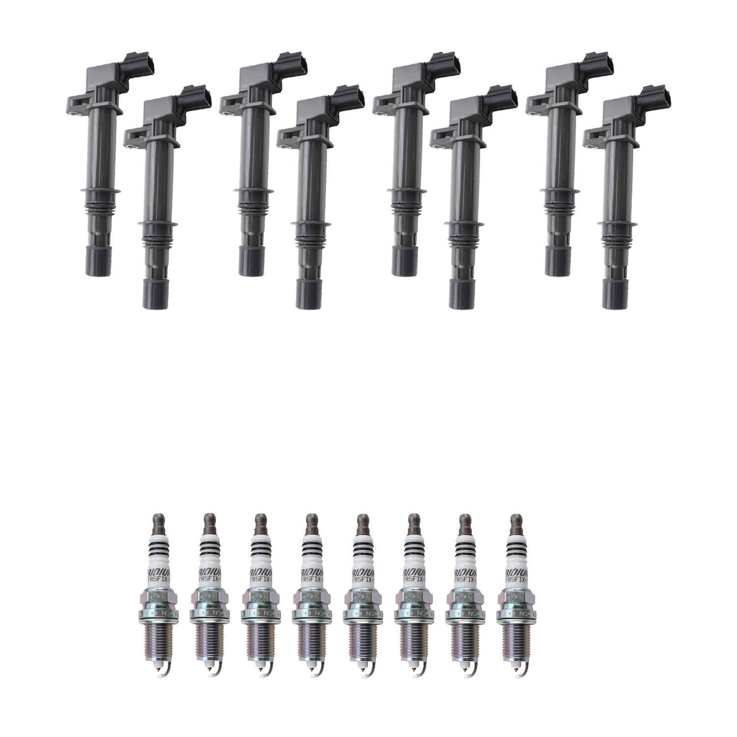 Hitachi 8 Ignition Coil 8 NGK Iridium Spark Plugs Kit For Dakota 4.7 V8