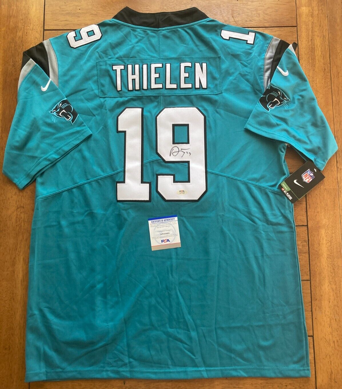 Adam Thielen Autographed Signed Carolina Panthers Jersey PSA/DNA COA Size Large 