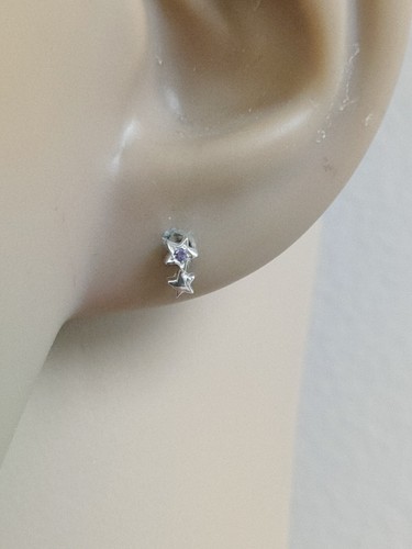 Boucles D'oreilles Clou En Argent 925 Avec Zirconium - Marque Thanina, Neuf Avec étiquettes