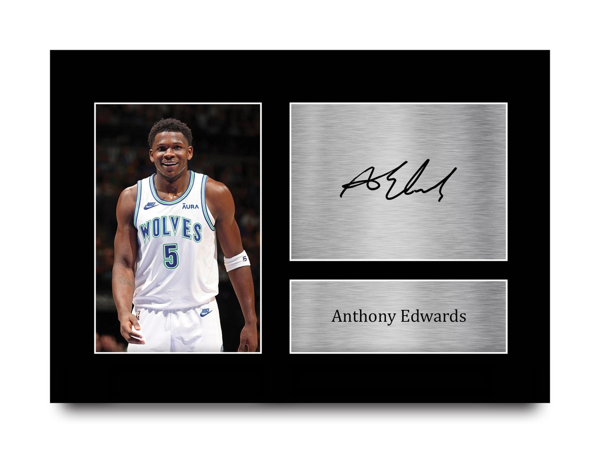 Anthony Edwards Minnesota Timberwolves Gift Autograph Photo for