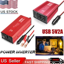 500W 1000W Sine Wave Power Inverter DC 12V to AC 110V Car Plug Truck RV Car Home