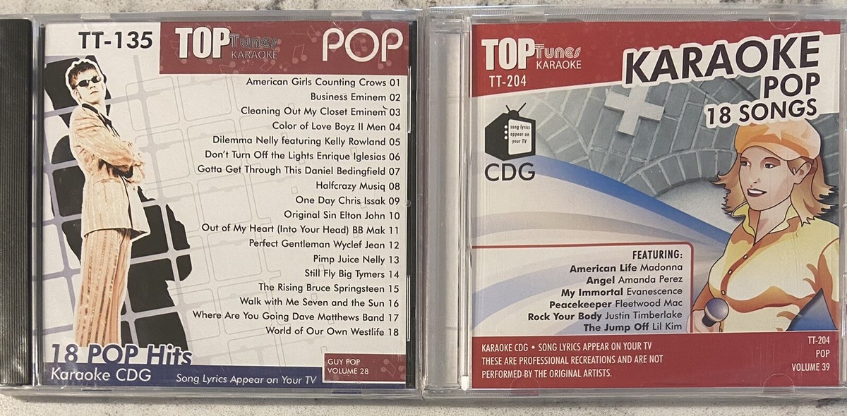 Lot 14 KARAOKE CDs Various Rock GUY/GAL Pop, LATIN, U2, LOPEZ