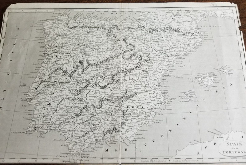 IBERIAN PENINSULAR(1811) ORIGINAL MAP