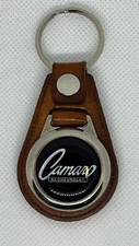TAN High Quality 100% leather RETRO KEYCHAIN CAMARO BLACK