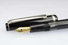 Bohler-Original Stilografica Pistone Resina-Black Nib"12a" Edelstahl Germany 70s