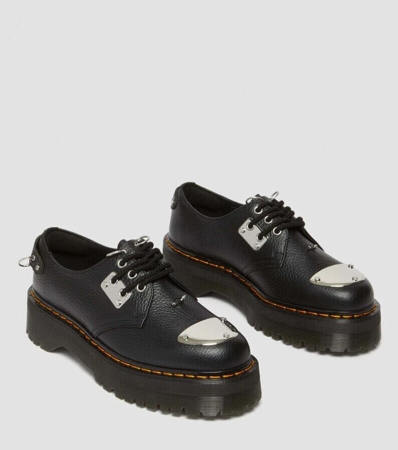 Dr. Martens 1461 Quad HDW Piercing Milled Nappa Leather Platfrom 