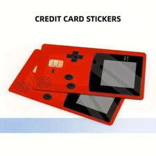 Red Retro Game System Credit Card Skin Decal Card 4 Styles in One New