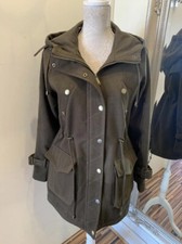 Khaki Bcbg Coat With Hood Size Medium