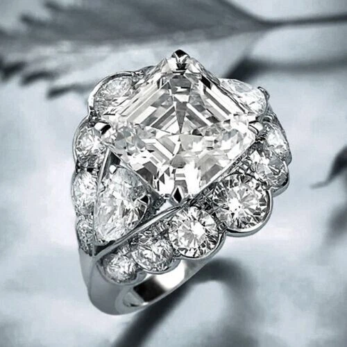 Silver Plated Authentic Vintage Style Ring 2Ct CZ Stone Valentine Gifts Ring