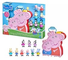 Peppa Pig Carry-Along Brothers Sisters 9 Figures NEW