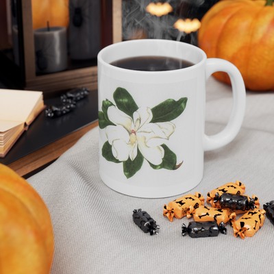 Sybil  Rogers Artist Reproduction Magnolia Ceramic Mug, 11oz