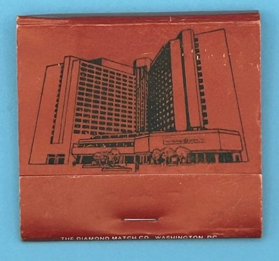Hyatt Regency Crystal City Washington DC Vintage Hotel Building Art Matchbook