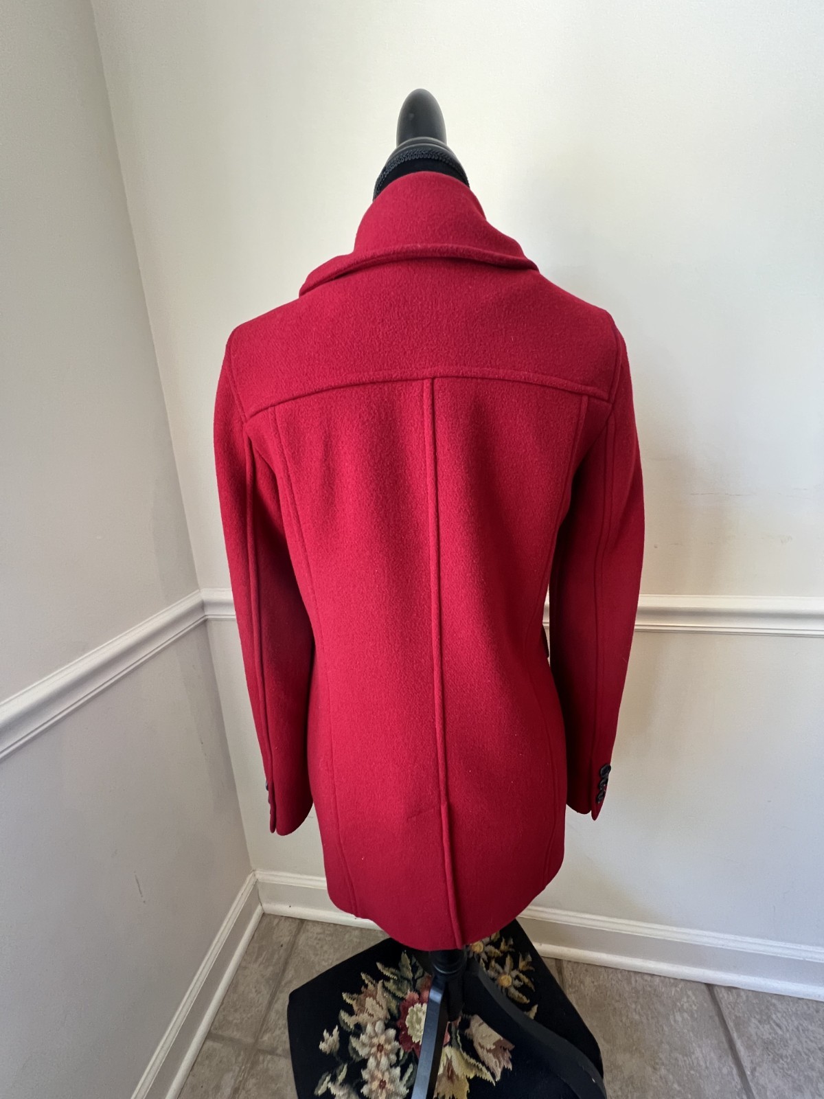Pendleton Double Button Red Wool Coat Women's Sz 4 - image 5