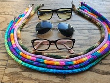 Handmade Knit Eyeglass Strap Glasses Holder Lanyard Sunglasses Cord Multi Color