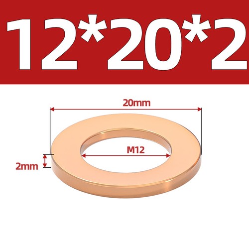 M3 - M60 Metric Copper Sealing Washers Flat Gasket Rings Form A DIN 7603 A - - Picture 81 of 135