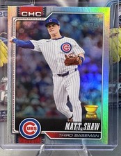 Matt Shaw 2026 Topps Series 1 Rainbow Foil #27 All-Star Rookie Cup Chicago Cubs