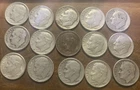 LOT OF 15 SILVER ROOSEVELT DIMES 1947-1959 SEND OFFERS