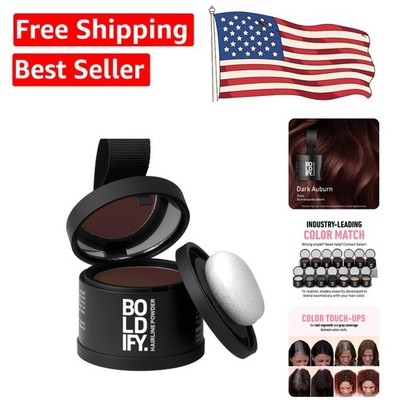 Mess-Free Dark Auburn Hair Powder for 24-Hour Gray Coverage & Thinning Hair Fix