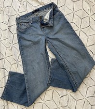 100 Cotton Y2K Comfortable Women's Jeans Light Wash Denim Size 6 Thick Stitch