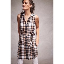 Anthropologie Holding Horses Sunlit Plaid Button Down Tunic