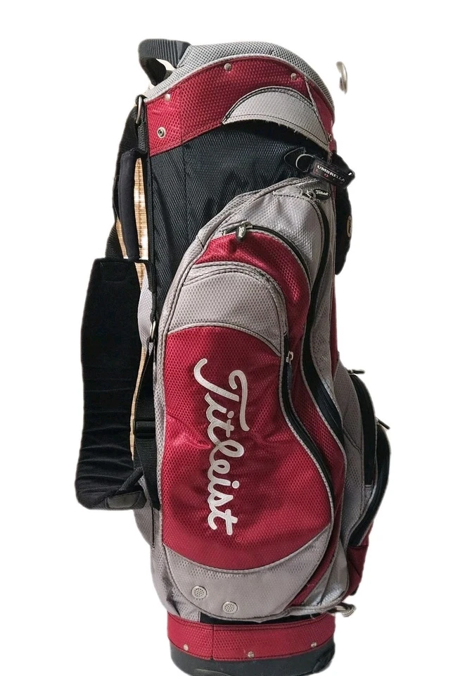 Bolsa de golf Titleist Carrito 15 vías roja/negra paraguas ranura para putter CON CAPUCHA Foto 4 de 4