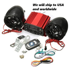 "12V Motorcycle Bluetooth Audio Stereo System Waterproof FM Radio MP3 SD USB 2