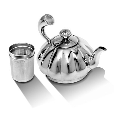 Stainless Steel Teapot with Removable Infuser - 12OZ Stovetop Safe Tea Maker ...