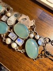 Rare Vintage Antique Sterling .925 Silver Belt w Gemstones 457.6 grams Moonstone — photo 7