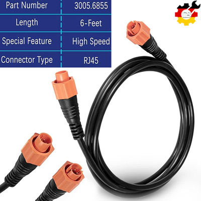 for Lowrance Ethernet Cable with 5 Pin Yellow Ethernet Connector 6Ft 000-0127-51