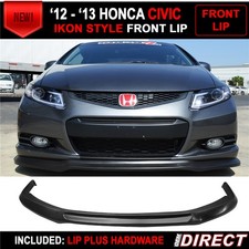 Fits 12-13 Honda Civic 2-door Coupe Ikon Front Bumper Lip Spoiler Splitter Pu