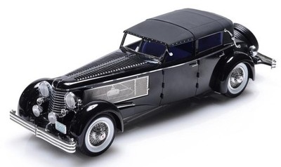 1937 Duesenberg SJ Town Car Chassis 2405 Dach geschlossen schwarz 1/18 Resine