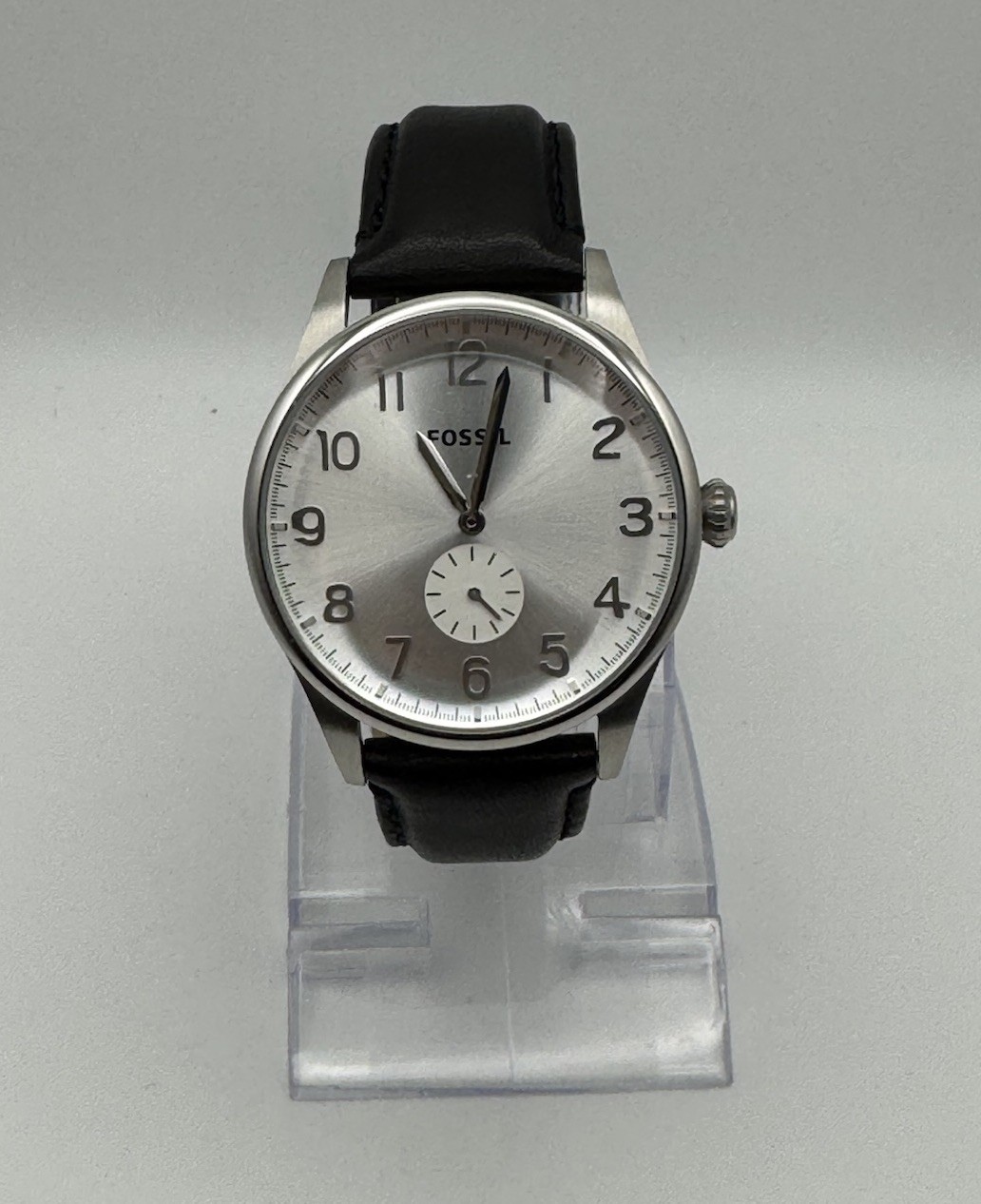 Fossil FS-4850 Sub Dial Dress  Analog Quartz Mens Wrist Watch Leather Band