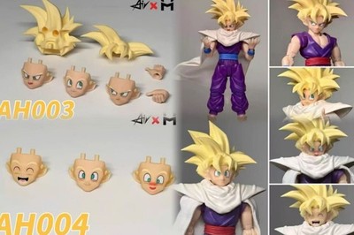 AH custom kid gohan ssj 1/12 shf yellow hair Head Sculpt kit AH003004 No Figure