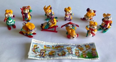 Ferrero 96  Kinder Surprise Toys Ski Bunnies  Eco-Lapins Complete set 10 Figures