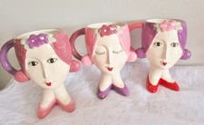 Tasse Gesicht Kopf Frau mit Pumps Kaffeetasse Becher Keramik  - Farbe wählen