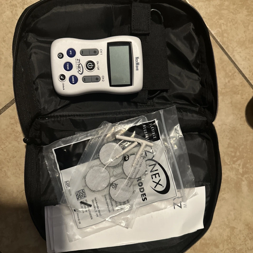 Zynex NexWave TENS Unit with Leads, Batteries, Cord, and Electrodes - Image 2 of 4