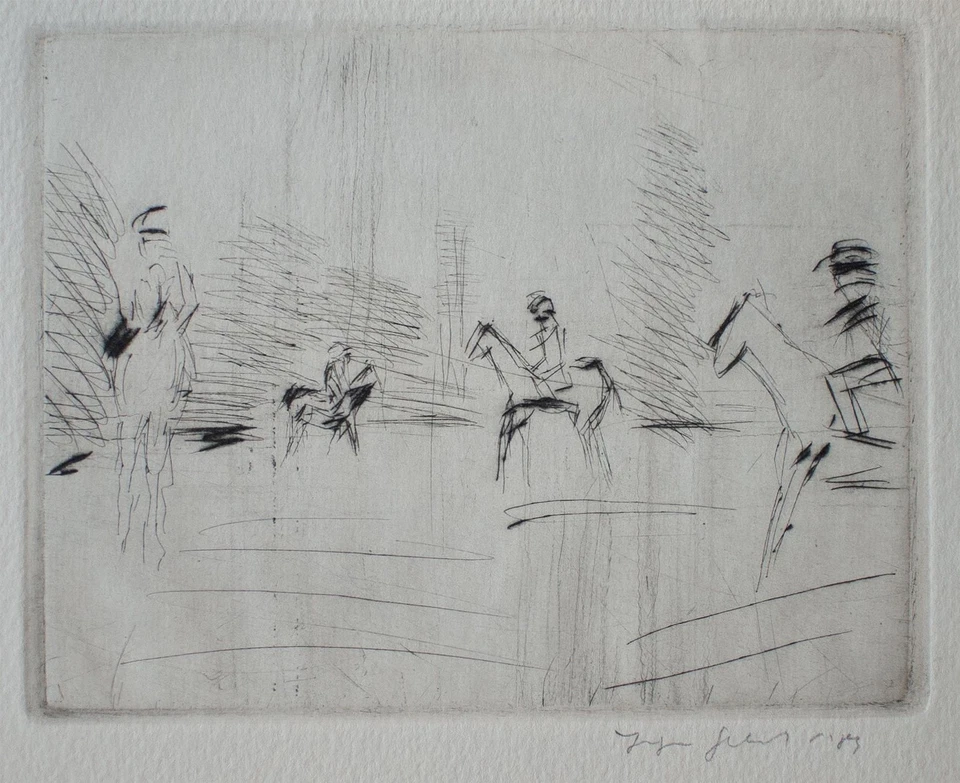 Jürgen Gerhard Reiter Pferd Ostdeutsche Kunst Leipzig signiert Radierung 1983 - Bild 3 von 3