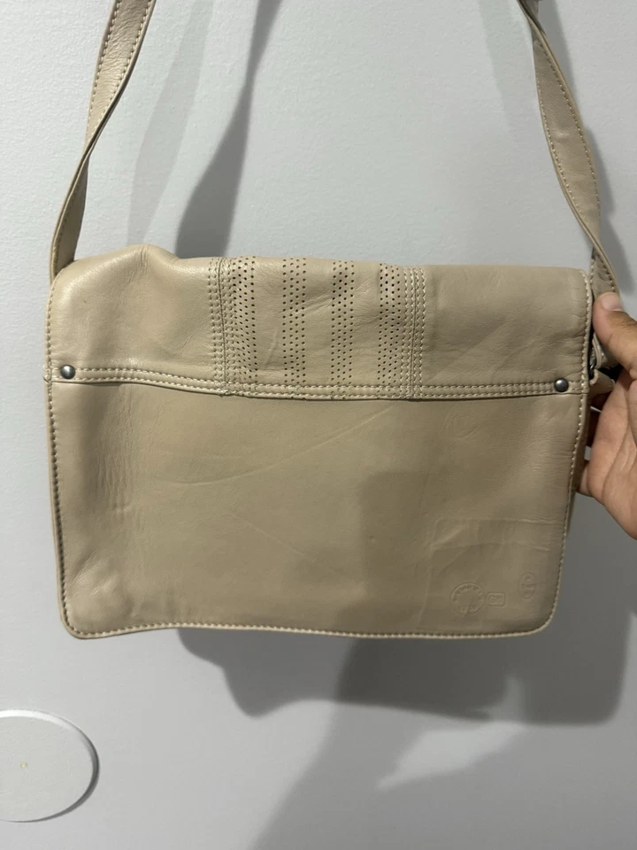 Винтажная сумка через плечо Y2K G Star необработанная светло-бежевая - Изображение 4 из 4