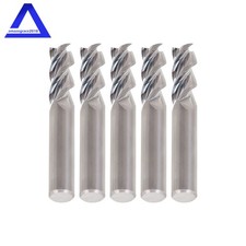 5 Pcs 3/8" 3 Flute 2-1/2" Overall Length Regular Carbide End Mill New