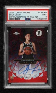 2025 Topps Chrome Egor Dëmin Refractors Red (RAW)