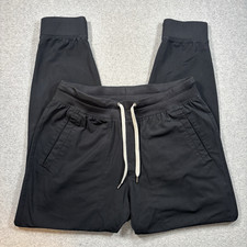 Vuori Meta Jogger Mens M V436 Black Active Stretch Drawstring Athleisure Pants