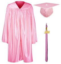 Kindergarten Preschool Graduation Gown Cap Set Shiny with 2026 Tassel Set