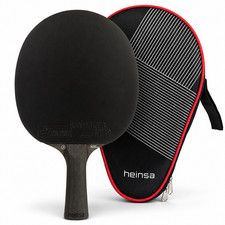 heinsa Profi Tischtennisschl&auml;ger Carbon Set "black edition" mit extra Tasche