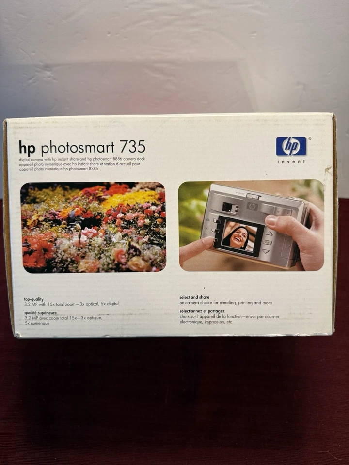 HP Photosmart 735xi Digital Camera W/ Dock 3.2 MP 15X Zoom Open Box W "REMOTE" - Image 4 of 4