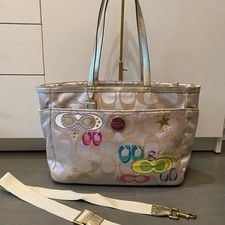 Authentic Vintage Coach Signature-C Graffiti Diaper Bag/Tote w/ crossbody strap
