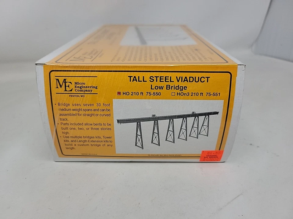MICRO-ENGINEERING #75-550  210' Tall Steel Viaduct Low Bridge  Kit  HO 1:87 - Image 4 of 4