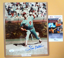 STEVE CARLTON PHILADELPHIA PHILLIES AUTOGRAPH PHOTO JSA COA