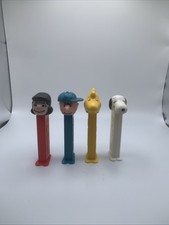 Pez Dispensers Vintage Lot of 4 Peanuts Charlie Brown, Snoopy, Woodstock,  Lucy