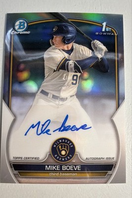 2023 Bowman Draft - Chrome Prospect Autographs Mike Boeve #CDA-MB Refractor /499